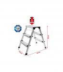 Klappredel 3 astet, alumiinium, 600mm, KS Tools