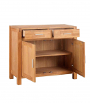 Kummut CHICAGO NEW 2-sahtli ja 2-uksega, 97x44xH86cm, puit: tammespoon/MDF, v&auml;rvus: naturaalne, viimistlus: &otilde;litatud