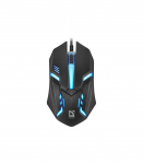 MOUSE  DEFENDER CYBER MB-560L BLACK 7 COLORS 1200DPI 3P
