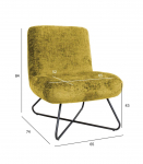 Tugitool FARICA 65x74xH84cm, kollane