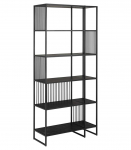 Riiul STRINGTON 85x35xH185cm, must, MDF, teras