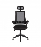 T&ouml;&ouml;tool NOVARA, 66x70,5xH117,5-127,5cm, must, pol&uuml;esterkangas, plastik