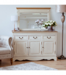 Kummut SAMIRA 131,5x43xH87cm, antiikvalge/naturaalne