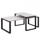 Diivanilauad 2tk KATRINE 115x55xH37,5cm, 69x40xH45cm, valge