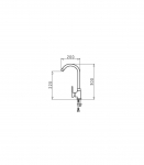 Pyramis Bello 090935601 Granite Volcano kitchen mixer (black)