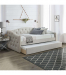 Voodi ATLANTA 90x200cm, kahe madratsiga HARMONY UNO, hall