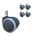Toolirattad, 5tk komplektis, D50mm, piduriga, tihvt: 11mm, universaalne