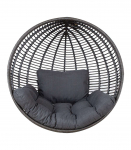 Ripptooli padi CLOBE tumehall, iste 64x106cm, seljapadi 64x42cm, 100% pol&uuml;ester