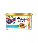 BUTCHER'S CLASSIC DELICIOUS DINNERS Wet cat food Mousse Tuna and marine fish 85 g
