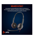 HP Poly Blackwire 3220 Stereo USB-C Headset +USB-C/A Adapter