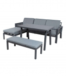 Aiam&ouml;&ouml;blikomplekt DELGADO nurgadiivan, laud ja pink