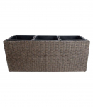 Lillekast WICKER 110x39xH45cm, tumepruun