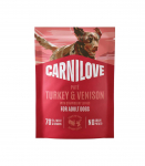 Carnilove Dog Pouch Pat&eacute; Turkey&Venison+Strawbery 300g