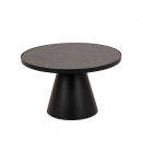 Diivanilaud SOLI D65xH40cm, must klaas, metall