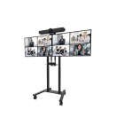 Neomounts Floor stand ADM-875BL2 Dual screen adapter Adjustable Height 42-65 " Maximum weight (capacity) 40 kg |