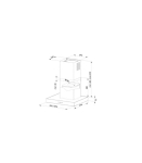 Wall-mounted hood MAAN Komoda Neo 60 610 m3/h, Black