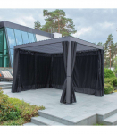 Pol&uuml;esterkardinad varikatusele MIRADOR-111 3x3m, must