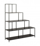 Riiul SEAFORD 135x35xH150cm, must