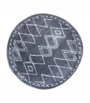 Vaip SANFORD-1, D90cm, tumehall/valge