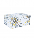 Pappkarp DIANA-2 kaanega 35x27xH15,7cm, valgel p&otilde;hjal liblikad