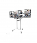 Neomounts Floor stand ADM-875WH2 Dual screen adapter Adjustable Height 42-65 " Maximum weight (capacity) 40 kg |
