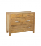 Kummut CHICAGO NEW 4 sahtliga, 105x45xH84cm, puit: tammespoon, v&auml;rvus: naturaalne