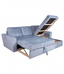 Nurgadiivanvoodi INGMAR 242x168/92xH92cm, sinakashall