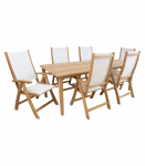 S&ouml;&ouml;gilauakomplekt MALDIVE 6-tooliga, valge