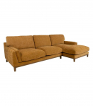 Nurgadiivan BASIL PN 298x100/156xH96cm, tumekollane