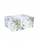 Pappkarp DIANA-3 kaanega 33x25,5xH14,5cm, valgel p&otilde;hjal liblikad