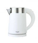 Adler Kettle AD 1372 Electric 800 W 0.6 L Plastic/Stainless steel 360&deg; rotational base White