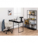 Kirjutuslaud SEAFORD 110x45xH75cm, must, MDF, metall