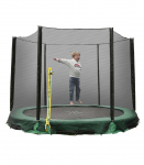 Maapealne batuut turvav&otilde;rguga D305cm, rohelise &auml;&auml;rega