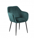 Tool EMILIA 57x59xH83cm, iste ja seljatugi: kangas, v&auml;rvus: sinakasroheline, jalad: must metall