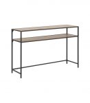 Abilaud SEAFORD 120x35xH79cm, lauaplaat: lamineeritud kattega m&ouml;&ouml;bliplaat, v&auml;rvus: tamm, raam: metall, v&auml;rvus: must