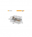 FERPLAST Modular 2 - cage for rabbit and domestic guinea pig - 109 x 72 x 56cm