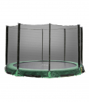 Maapealne batuut turvav&otilde;rguga D426cm, rohelise &auml;&auml;rega