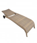 Lamamistool WICKER 73x196xH99cm, cappuccino