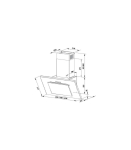 MAAN Vertical 2 90 305 m3/h Wall-mounted canopy, Black