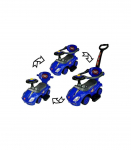 Toddlers Ride On Push Along with Parent Handle Mega Car 3in1 Blue