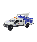 Service Truck with Crane Lights Sounds White 1:12
