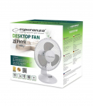 Desktop fan 9" Esperanza EHF004WE ZEPHYR White-Gray
