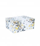 Pappkarp DIANA-6 kaanega 27x20xH12cm, valgel p&otilde;hjal liblikad