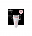 Braun Epilator 7-000 Silk-&eacute;pil 7 Operating time (max) 40 min Number of power levels 1 Wet & Dry White/Pink