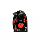 FLEXI Smycz XTREME L taśma 8m - do 55kg pomarańczowa