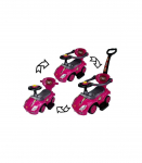 Toddlers Ride On Push Along with Parent Handle Mega Car 3in1 Pink