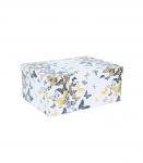 Pappkarp DIANA-7 kaanega 25x18xH10,5cm, valgel p&otilde;hjal liblikad