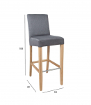 Baaritool BOSTON 53x40xH108cm, hall