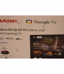 SALE OUT. Sharp 50HR7265E 50" (126cm) QLED 144Hz 4K Ultra HD Google TV, Dolby Vision, Dolby Atmos, Central Stand Sharp