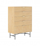 Kummut BASSEL 80x40xH114cm, 3D melamiin